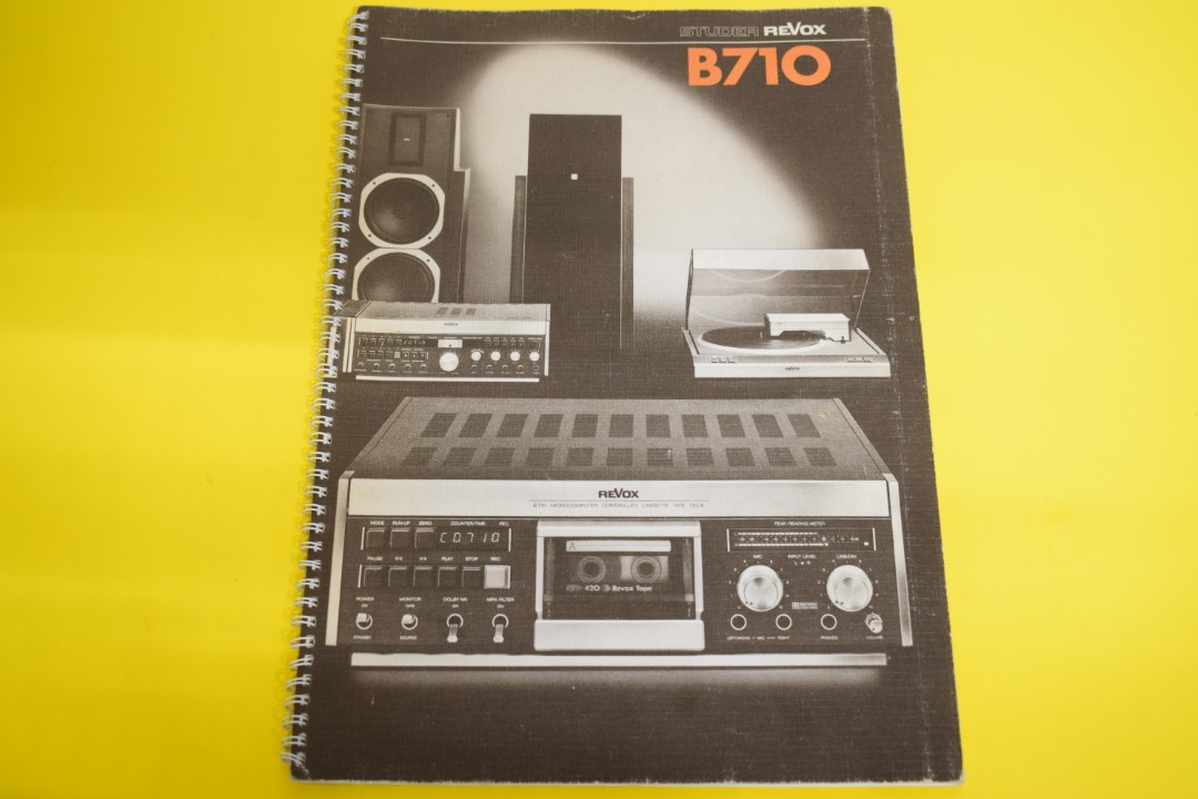 Revox B710 Stereo Cassettedeck Gebruikershandleiding