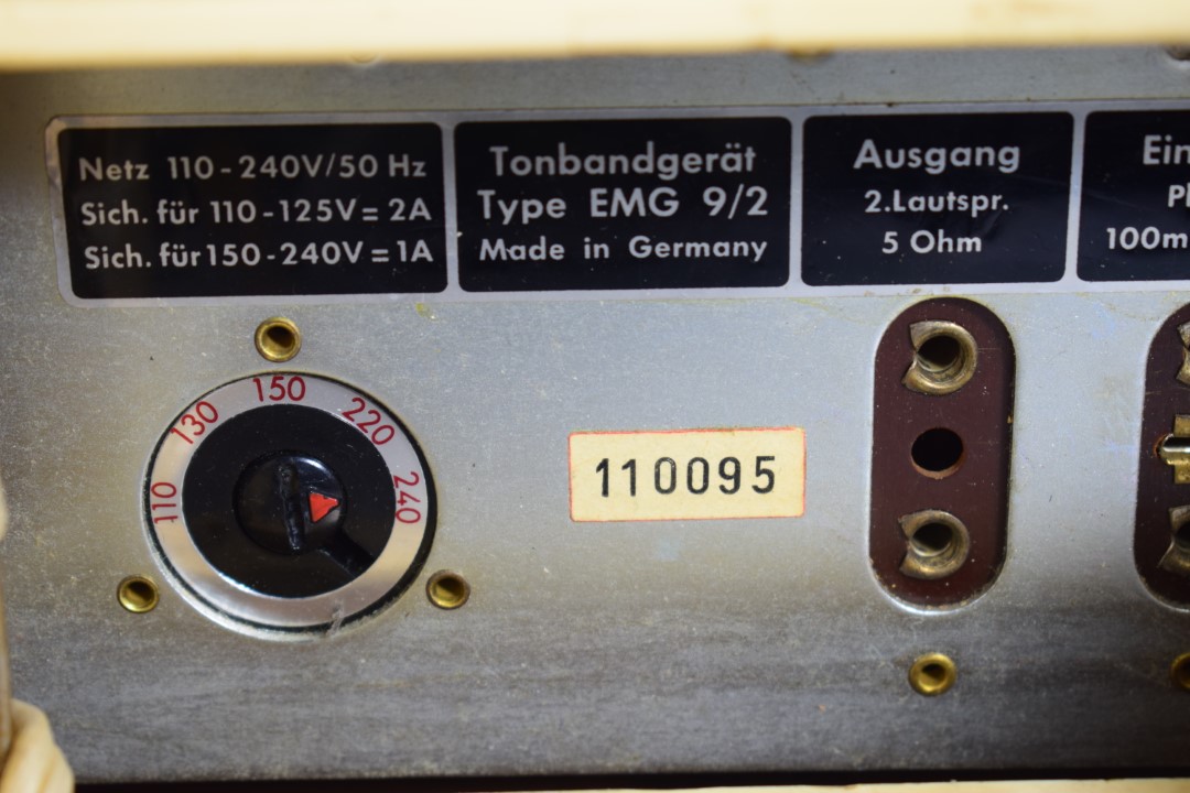 Elektron Type EMG 9/2 Buizen Bandrecorder