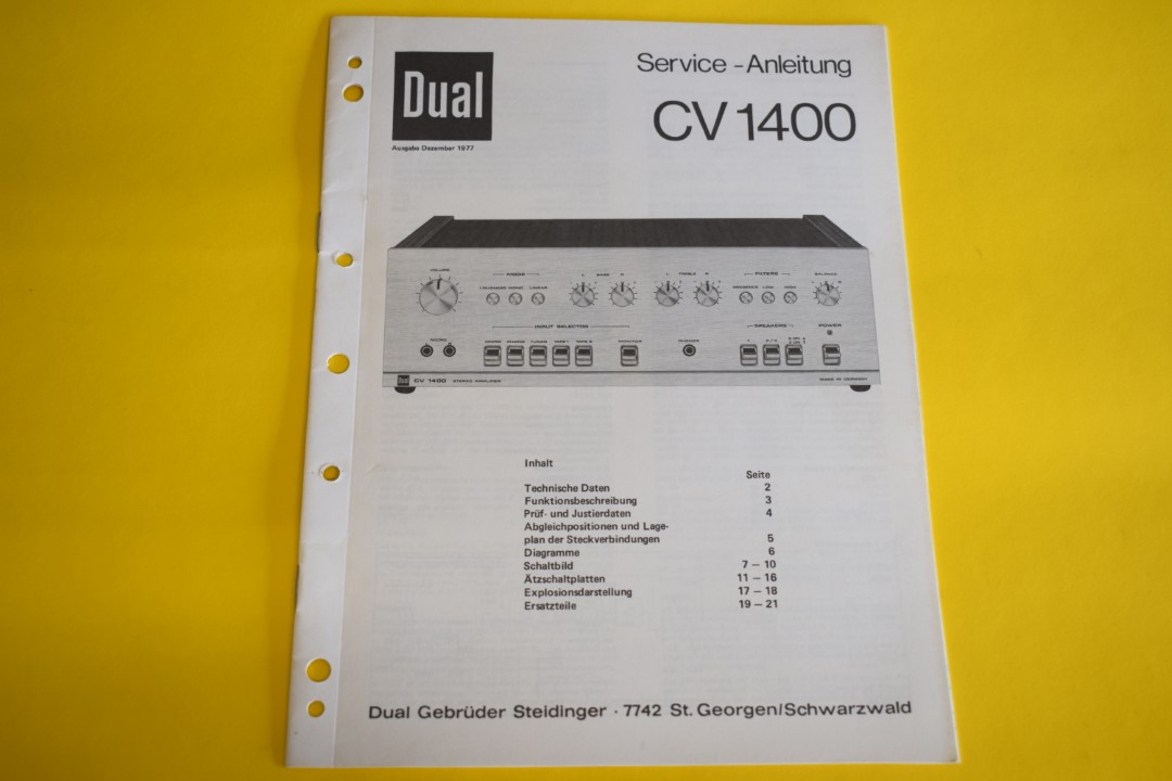 Dual CV 1400 Versterker Service Manual