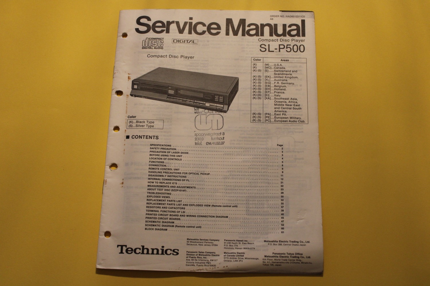 Technics SL-P500 CD-Speler Service Manual