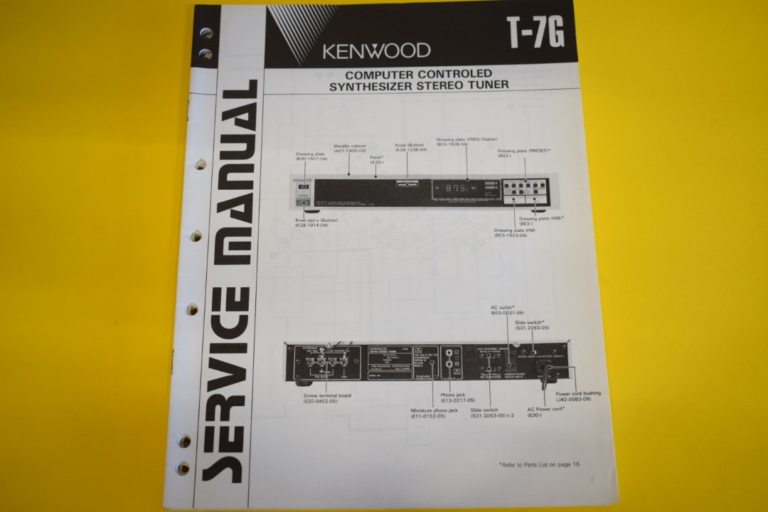 Kenwood T-7G Tuner Service Manual