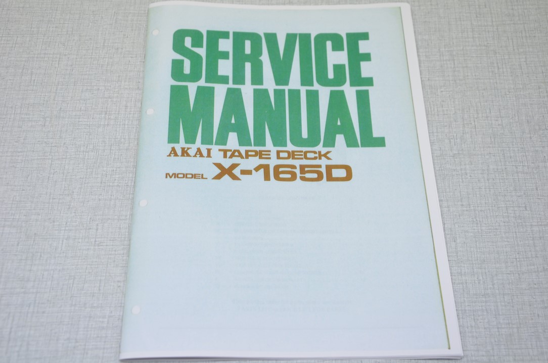 Akai X-165D Bandrecorder Fotokopie Originele Service Manual
