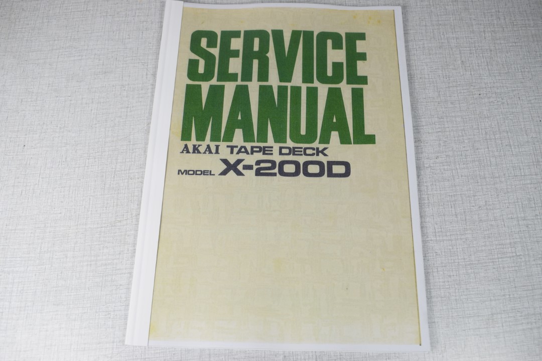 Akai X-200D Bandrecorder Fotokopie Originele Service Manual