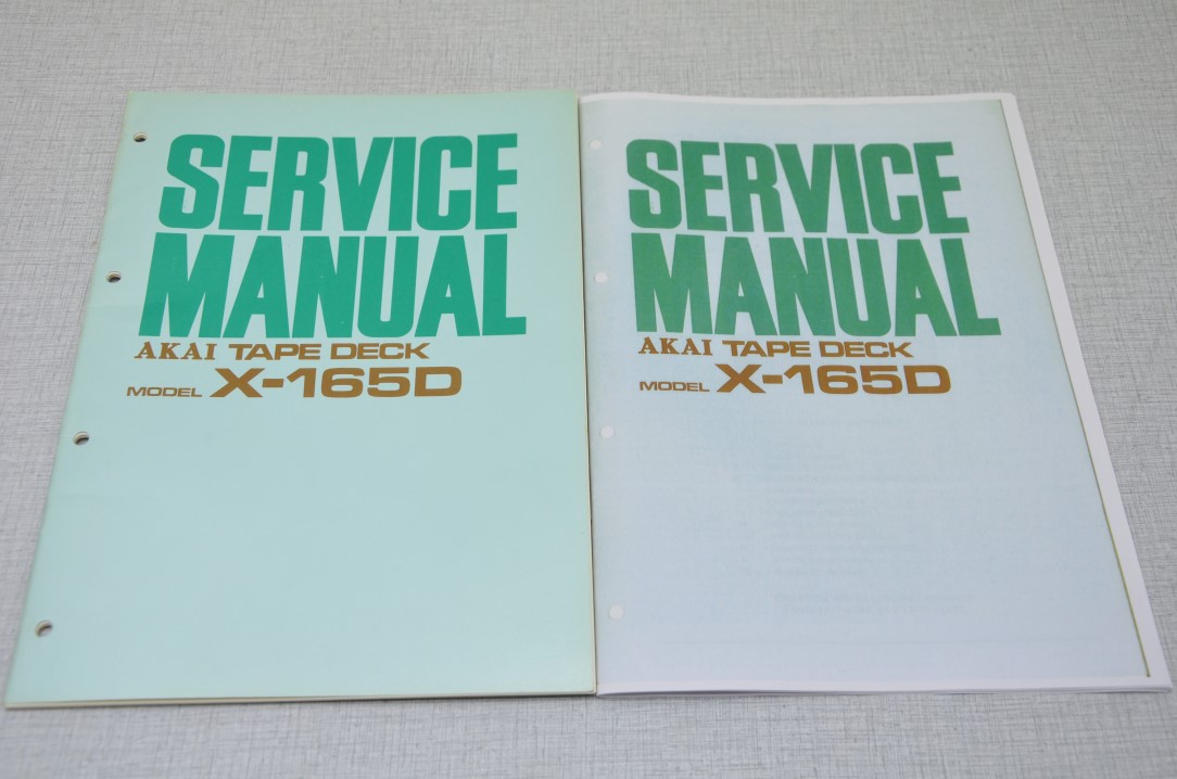 Akai X-165D Bandrecorder Fotokopie Originele Service Manual
