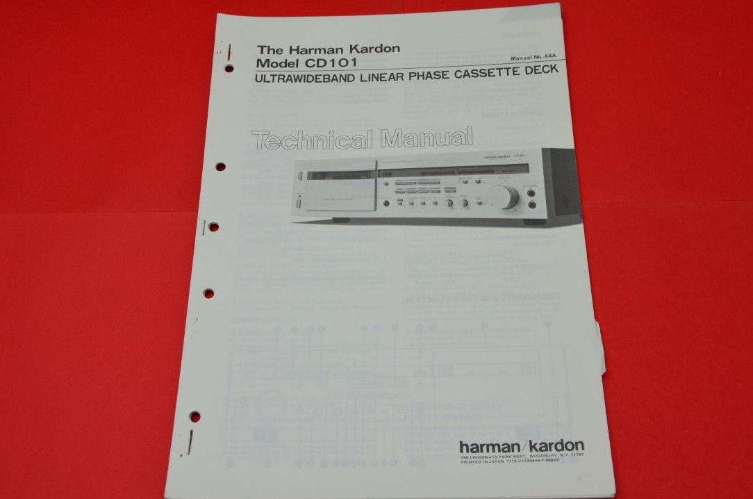 Harman Kardon CD101 cassettedeck Service Manual