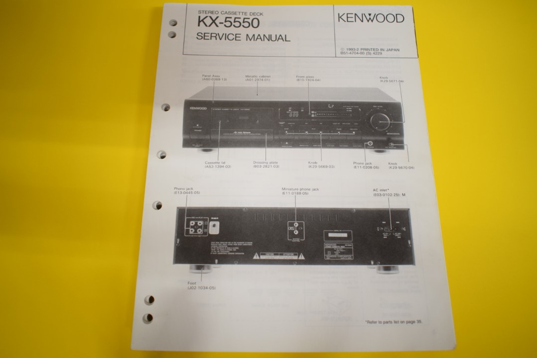 Kenwood KX-5550 Stereo cassettedeck Service Manual
