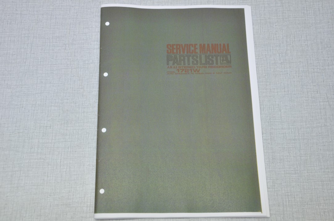 Akai 1721W Bandrecorder Fotokopie Originele Service Manual