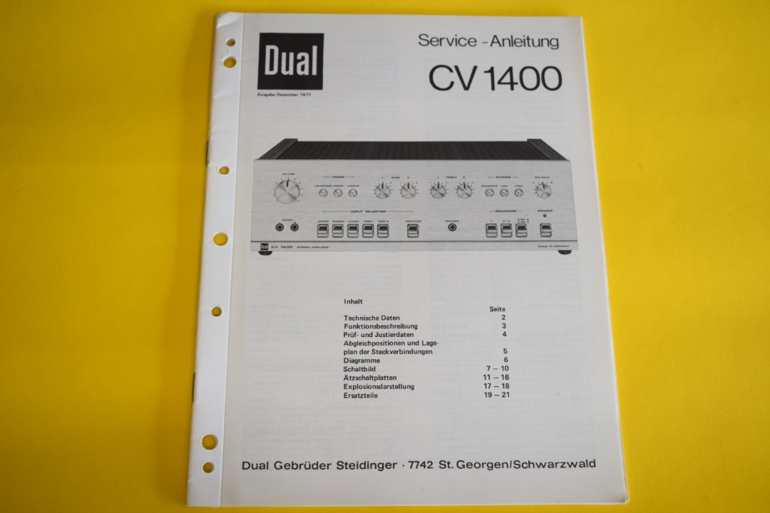 Dual CV 1400 Versterker Service Manual