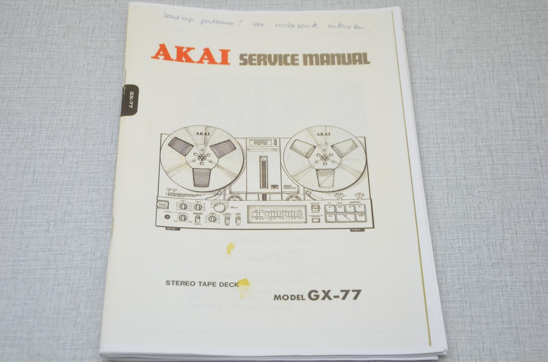 Akai GX-77 Bandrecorder Fotokopie Originele Service Manual