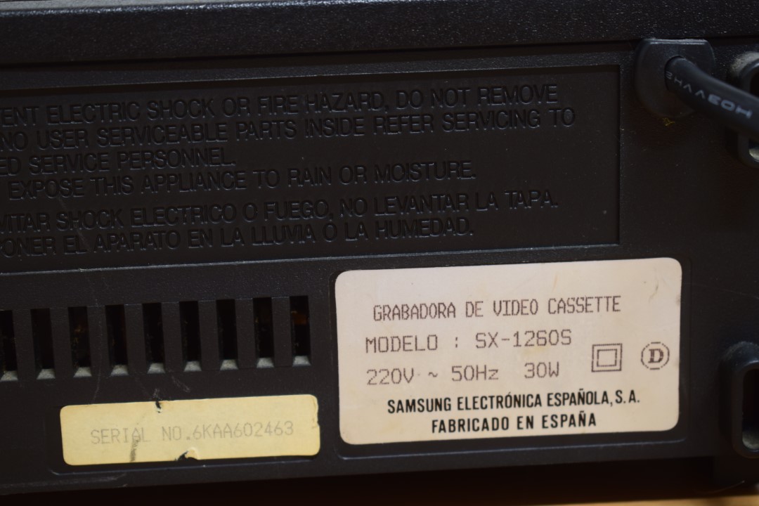 Samsung SX-1260S VCR Videorecorder met Afstandsbediening