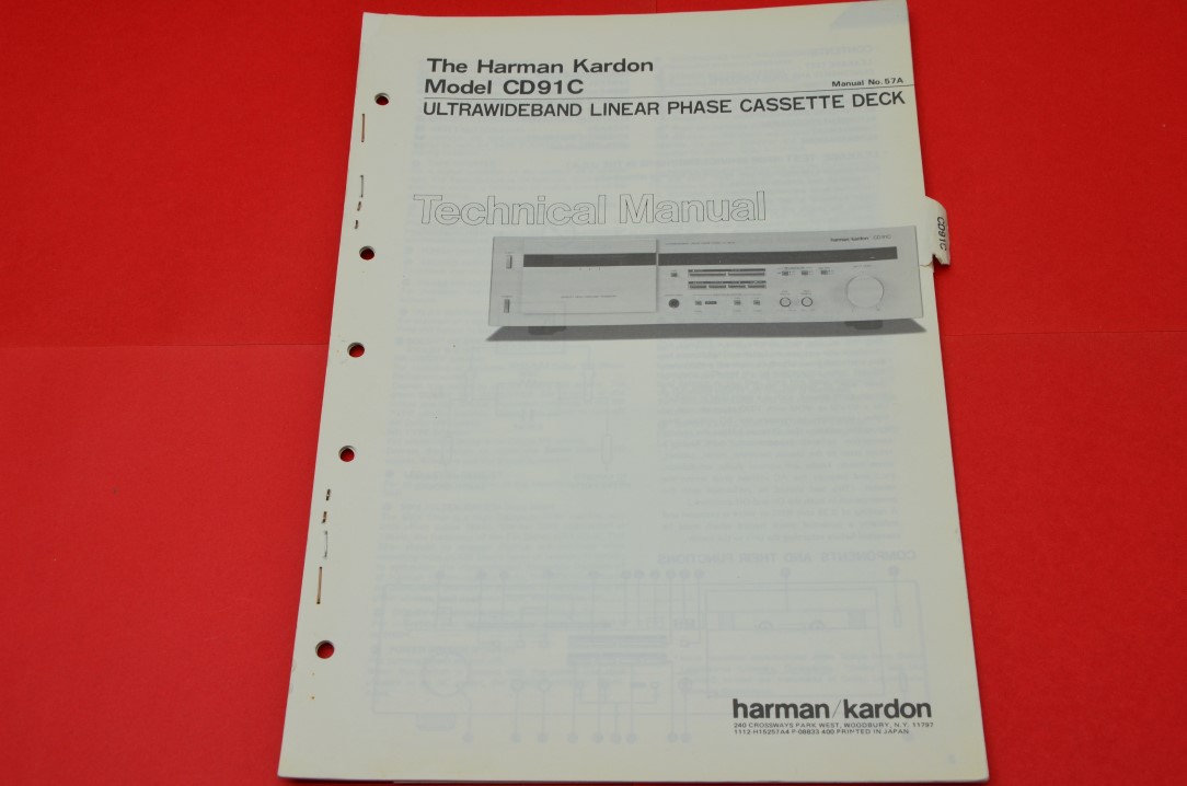 Harman Kardon CD91C cassettedeck Service Manual