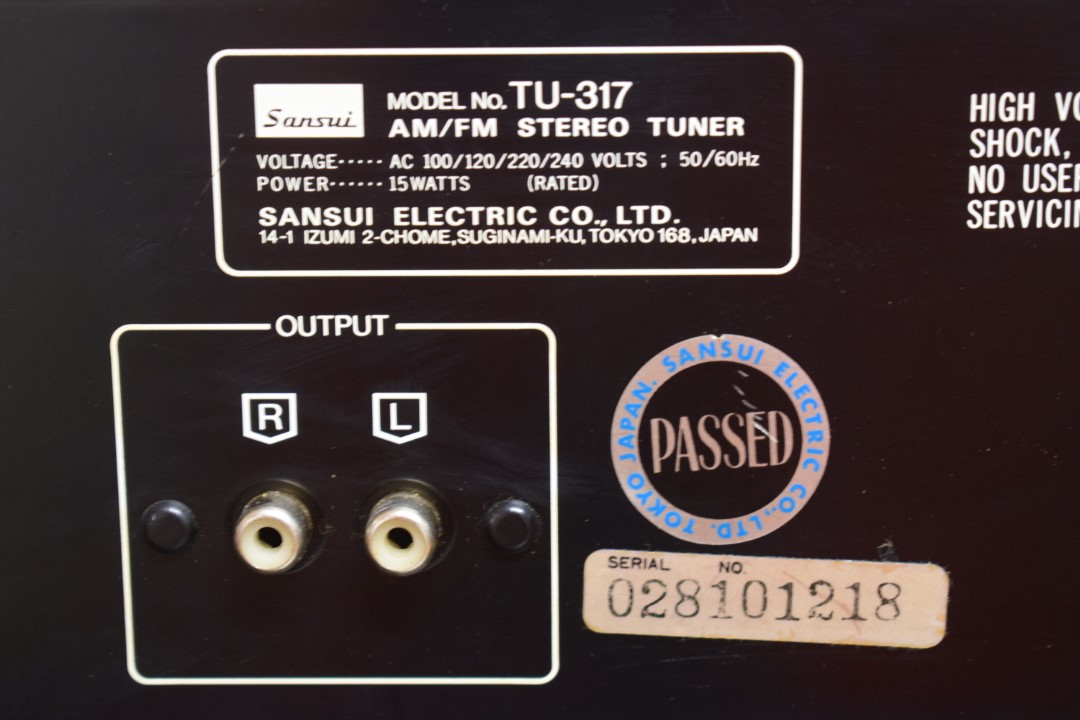 Sansui AU-317II Versterker & TU-317 Tuner met Rack Mounts