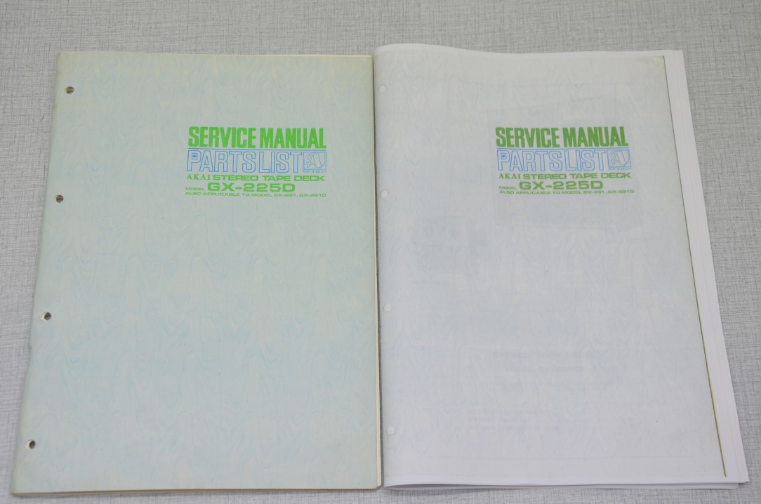 Akai GX-225D Bandrecorder Fotokopie Originele Service Manual