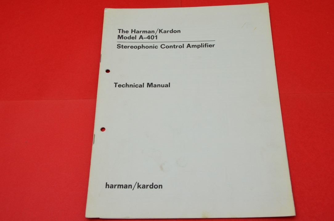 Harman Kardon A-401 Stereophonic Control Amplifier Service Manual