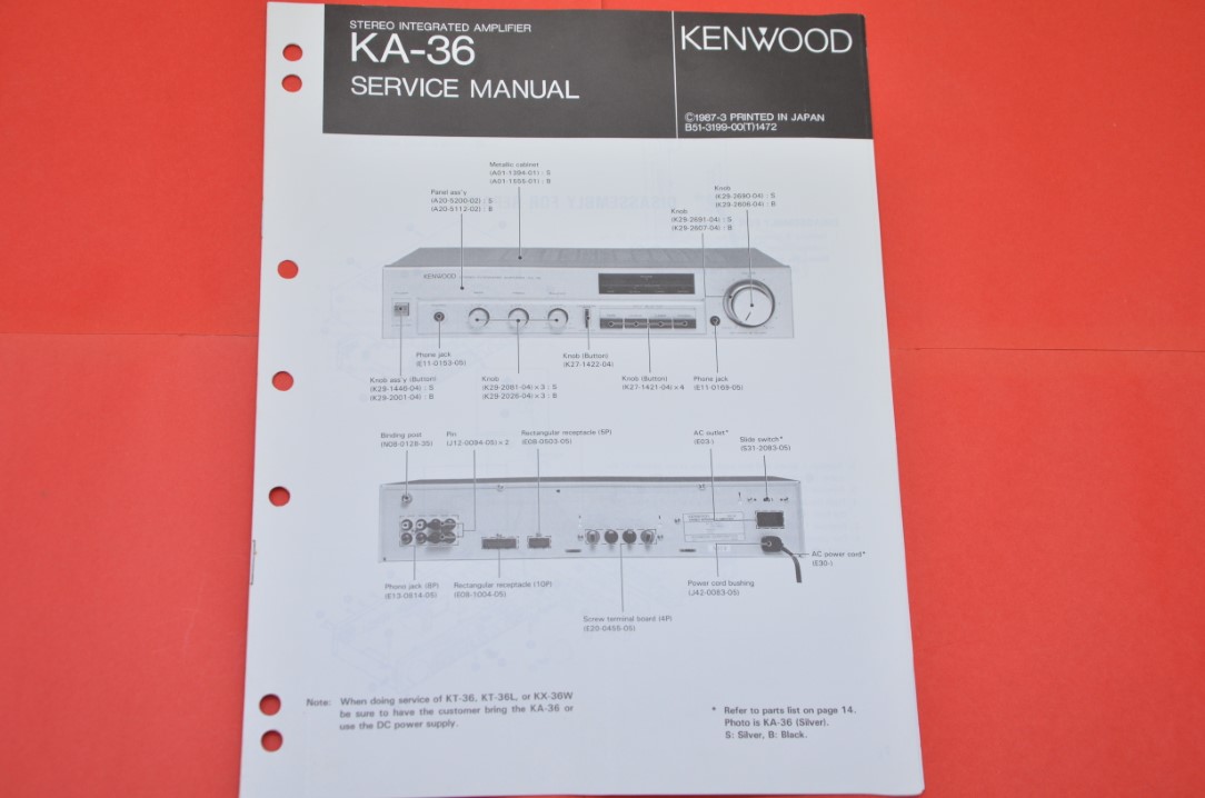 Kenwood KA-36 Versterker Service Manual