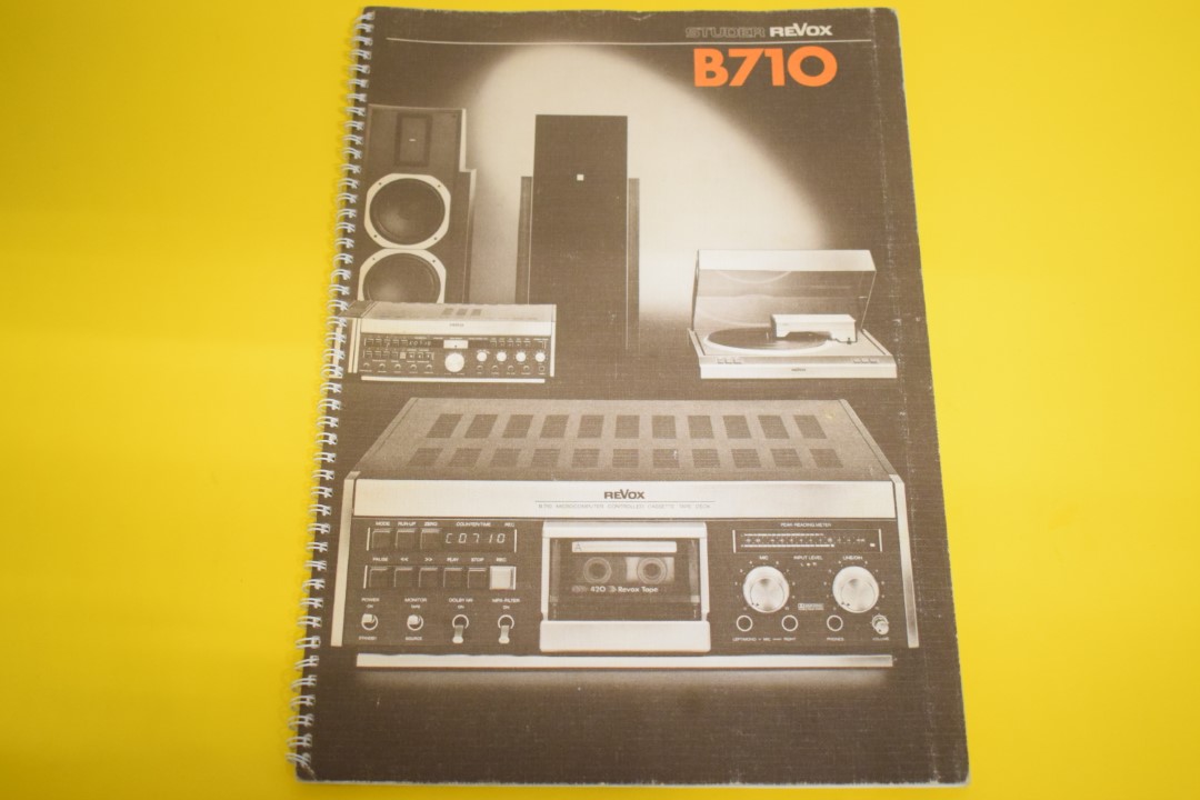 Revox B710 Stereo Cassettedeck Gebruikershandleiding