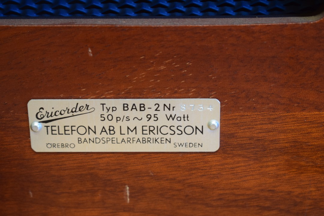 Ericsson Ericorder BAB-2 blauw Buizen bandrecorder