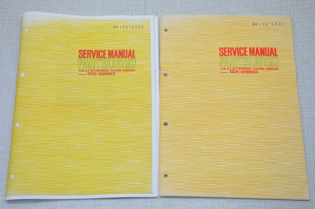 Akai GX-285D Bandrecorder Fotokopie Originele Service Manual