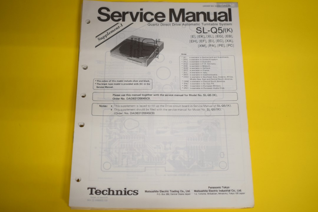 Technics SL-Q5 Platenspeler Service Manual