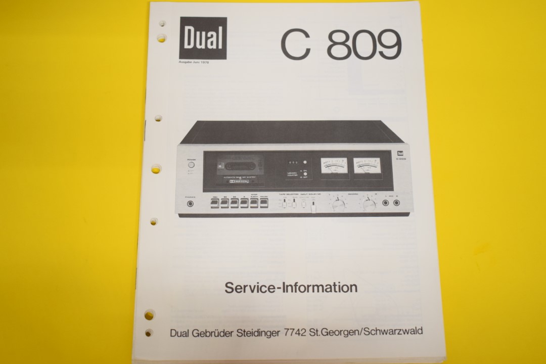 Dual C809 cassettedeck Service Manual