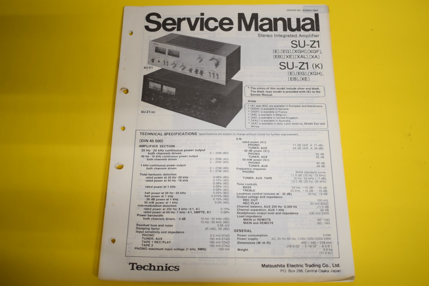 Technics SU-Z1 Versterker Service Manual