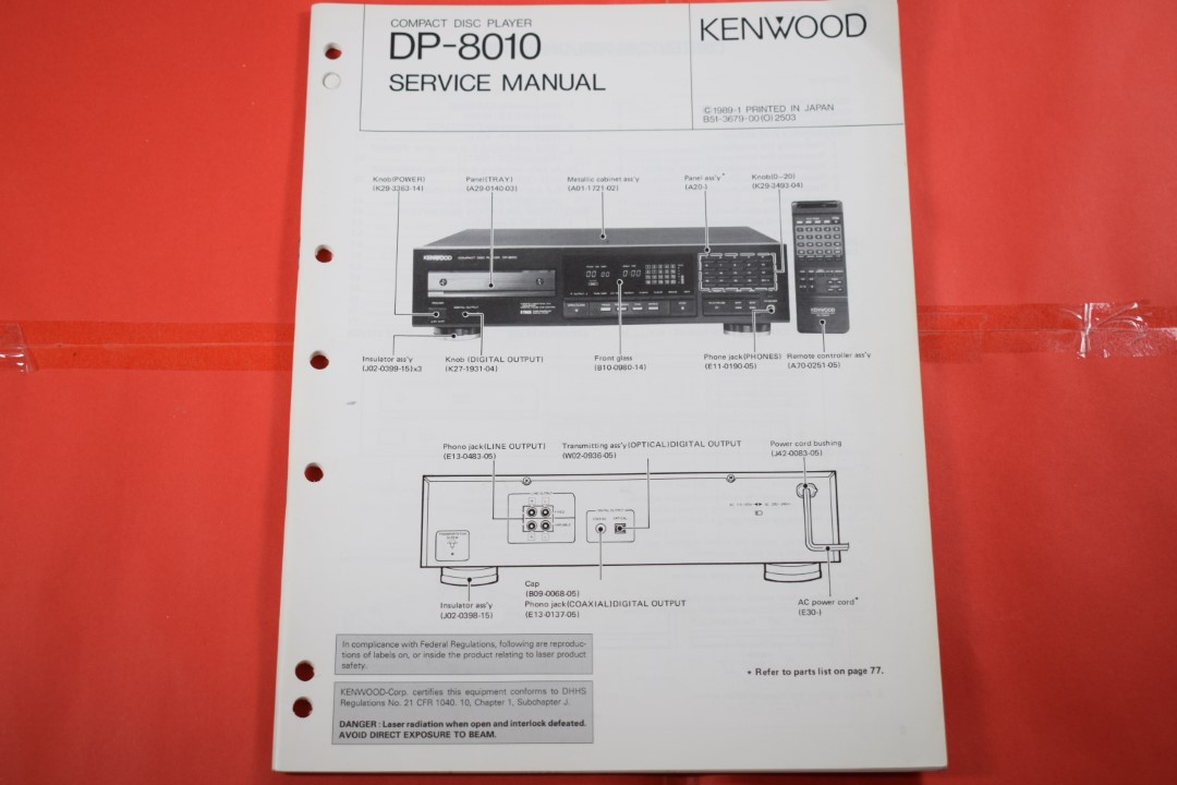 Kenwood DP-8010 CD-Speler Service Manual