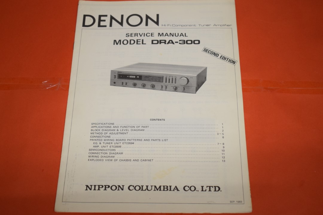 Denon DRA-300 Receiver Service Manual