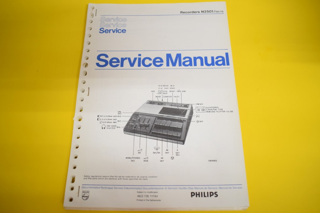 Philips N2501 cassettedeck Service Manual