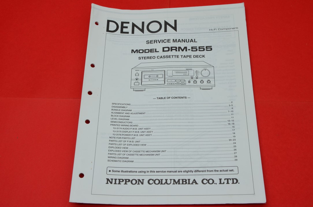 Denon DRM-555 cassettedeck Service Manual