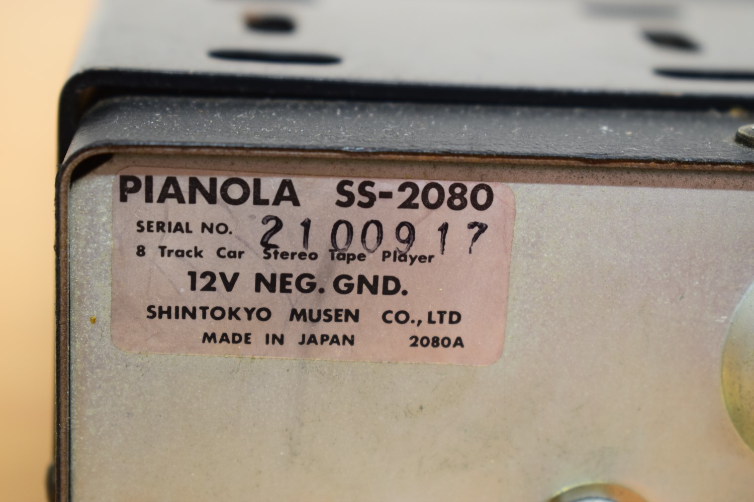 Pianola SS-2080 Auto 8Track speler