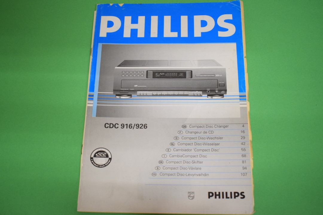 Philips CDC916/CDC926 CD-Wisselaar Gebruikershandleiding