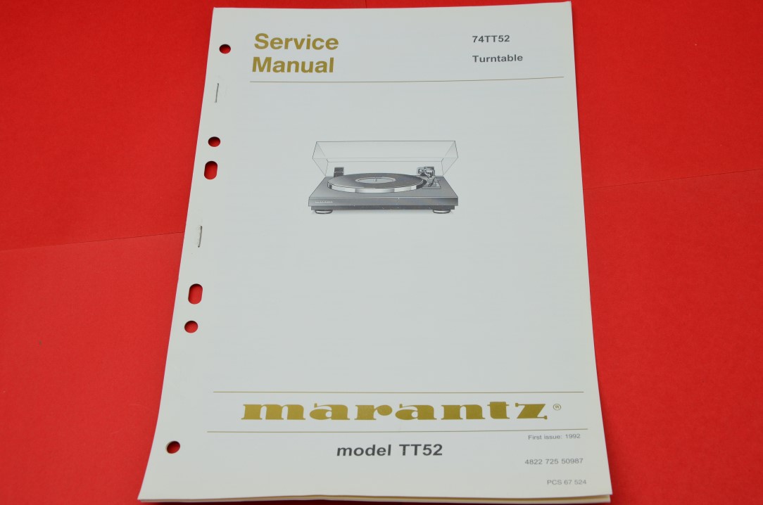 Marantz 74TT52 Platenspeler Service Manual