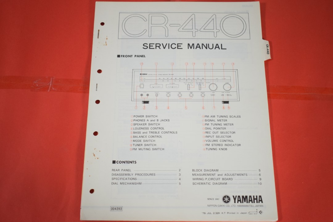 Yamaha CR-440 Receiver Service Manual