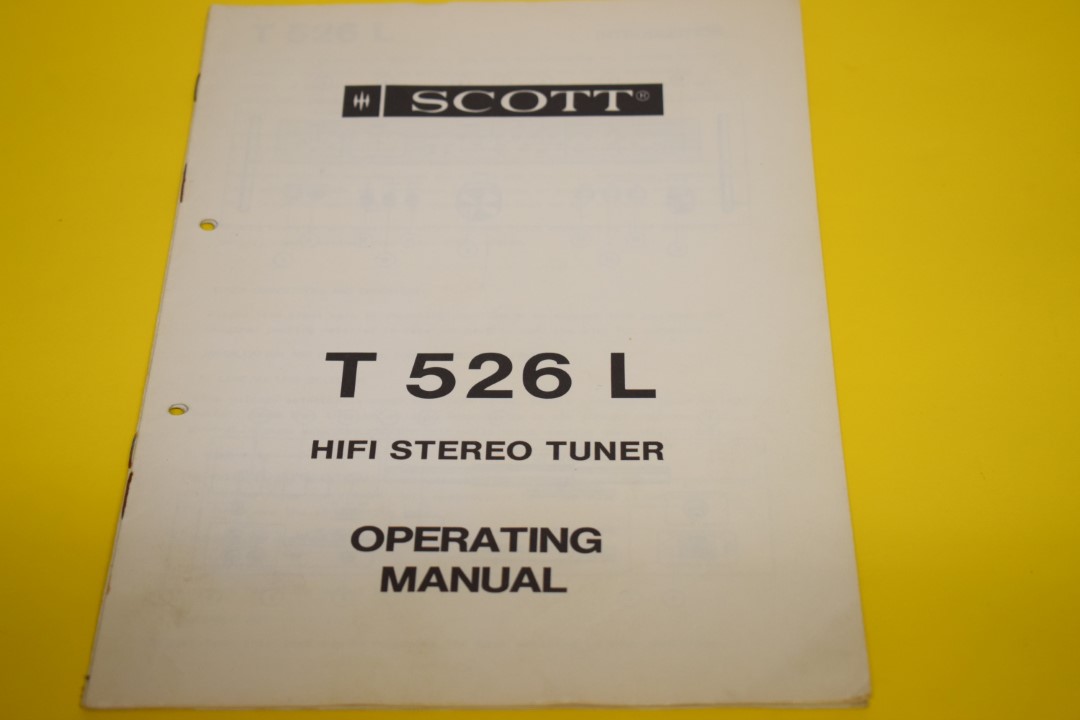 Scott T 526 L Stereo Tuner Gebruikershandleiding