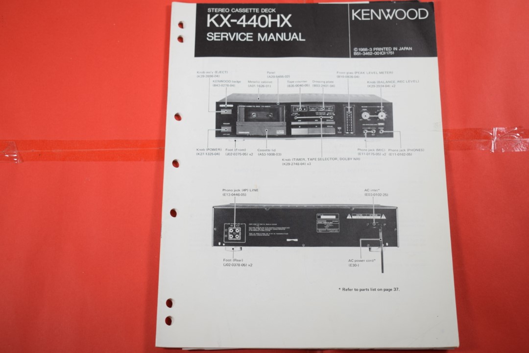 Kenwood KX-440HX Stereo cassettedeck Service Manual