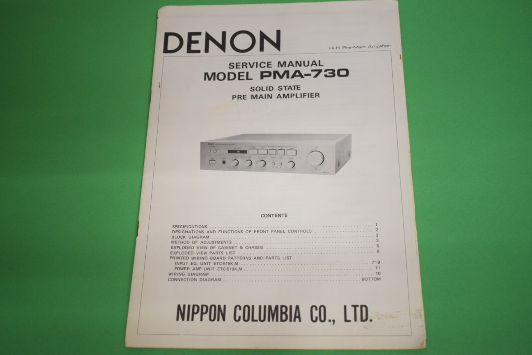 Denon PMA-730 Voorversterker Service Manual